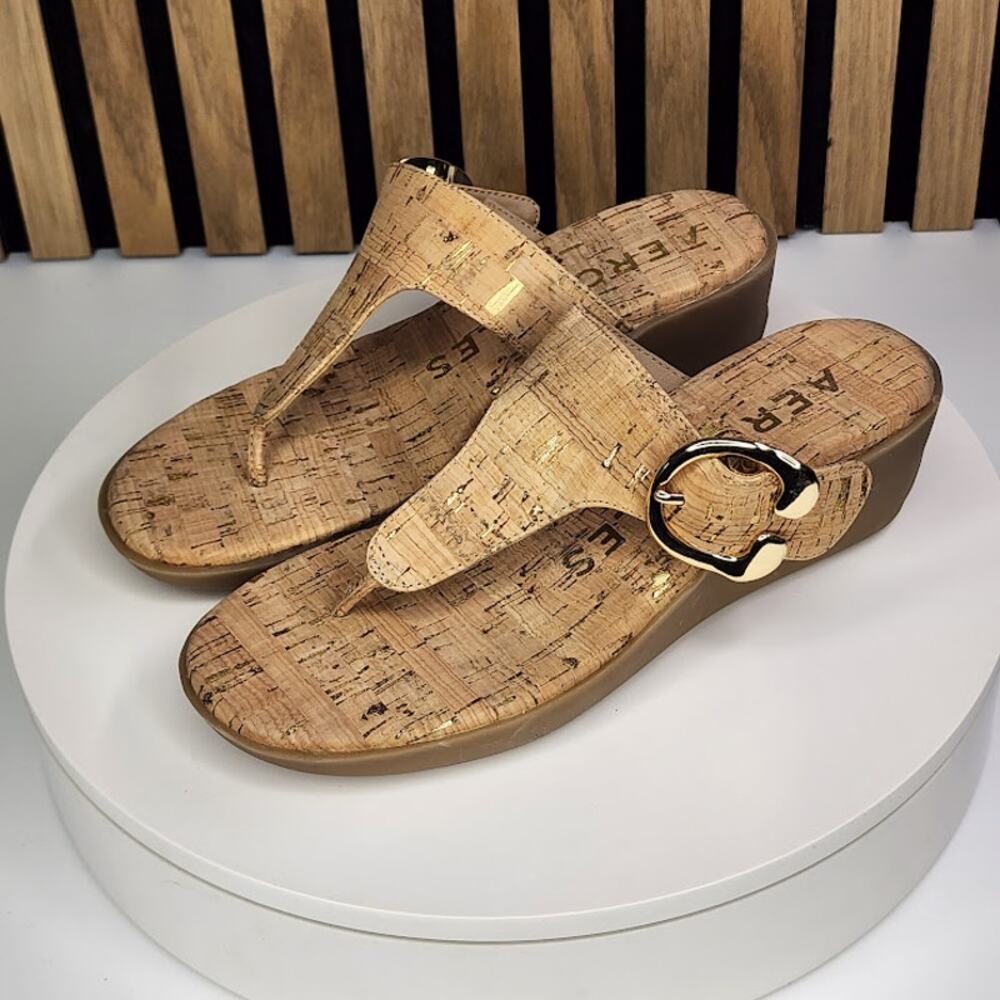 NEW - Aerosoles Izola Women’s Wedge Sandals Comfort Slide Shoes Size 6 - Picture 4 of 5